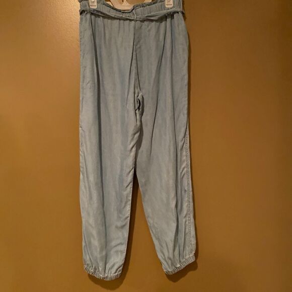 Love Tree Tencel PaperBag Joggers Size Large Lightweight Denim - Picture 6 of 9